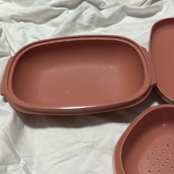 Dusty rose Tupperware vintage steamer - Picture 3 of 4